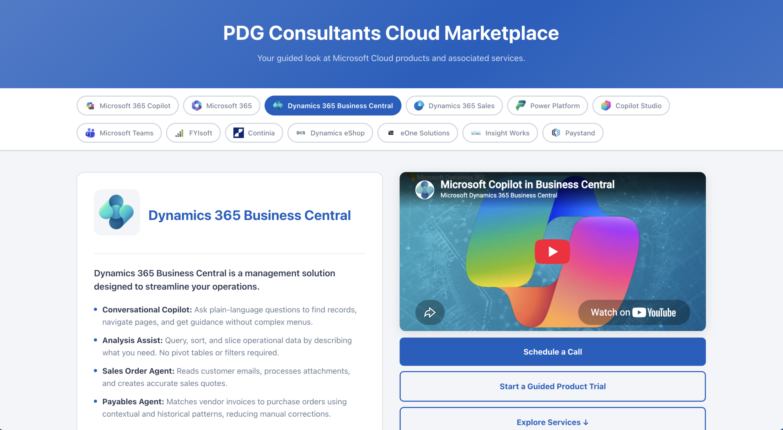PDG Consultants marketplace preview